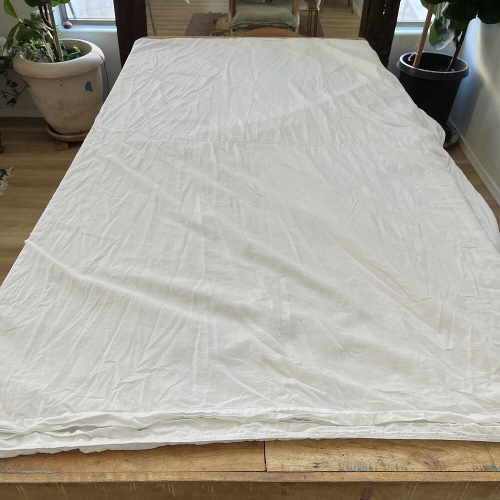 Pottery Barn Kids White Twin Duvet Cover 100% Organic Cotton Button Closure - Picture 4 of 9